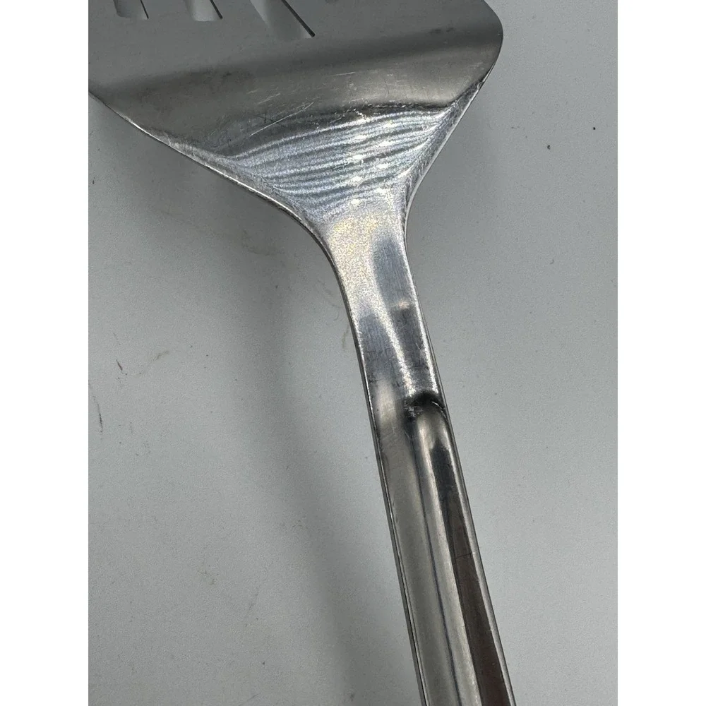 Kenmore Stainless Steel Spatula Turner Black Beige Plastic Handle Solid